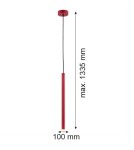 Pendant tube lamps - Argon RIO 1-fl. pendant lamp 1x4.2 W red 8331 - product 5