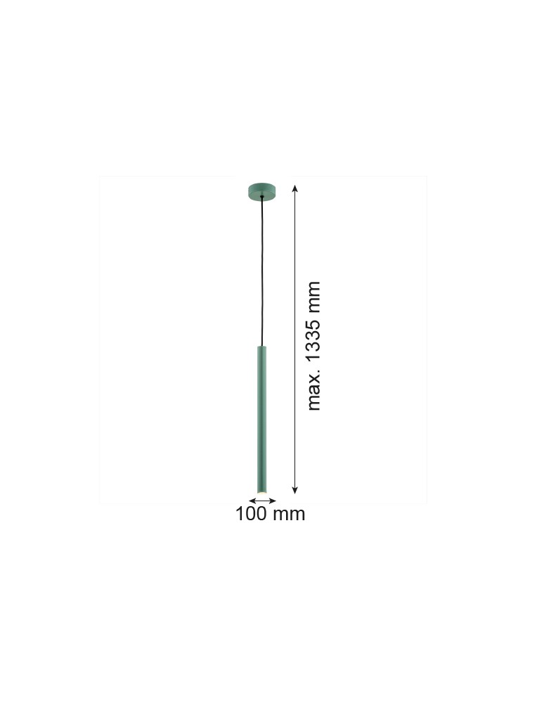 Pendant tube lamps - Argon RIO 1-fl. pendant lamp 1x4.2 W green 8333 - product kolory-swiatla.pl 5