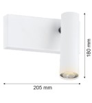 Argon ETNA PLUS kinkiet 1 pł. 1x6W (max) biały struktura 8064