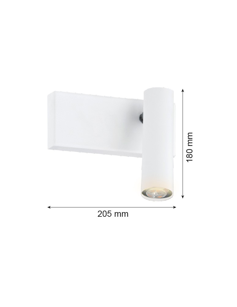 Argon ETNA PLUS kinkiet 1 pł. 1x6W (max) biały struktura 8064