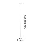Pendant tube lamps - Argon ETNA PLUS pendant lamp 1 pł. 1x6W (max) white structure 8066 - product 6