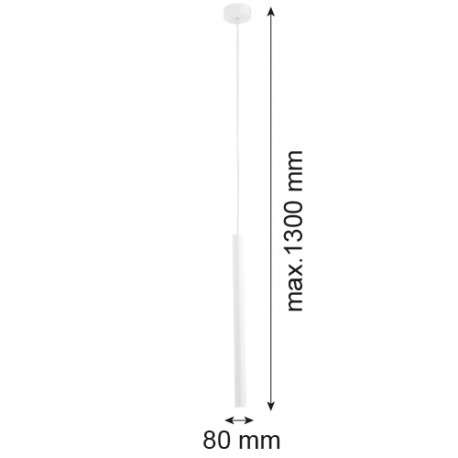 Argon ETNA PLUS lampa wisząca 1 pł. 1x6W (max) biały struktura 8066
