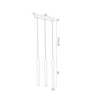 Argon ETNA PLUS lampa wisząca 3 pł. 3x6W (max) biały struktura 6178