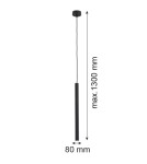 Pendant tube lamps - Argon ETNA PLUS pendant lamp 1 pł. 1x6W (max) black structure 8067 - product 7