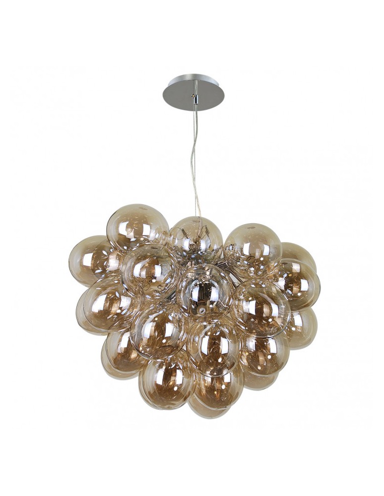 Glamour pendant lamps - ITALUX Bento Pendant Cognac PND-7273-S-8-CGN - product kolory-swiatla.pl 1