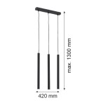 Argon ETNA PLUS lampa wisząca 3 pł. 3x6W (max) czarny struktura 6179