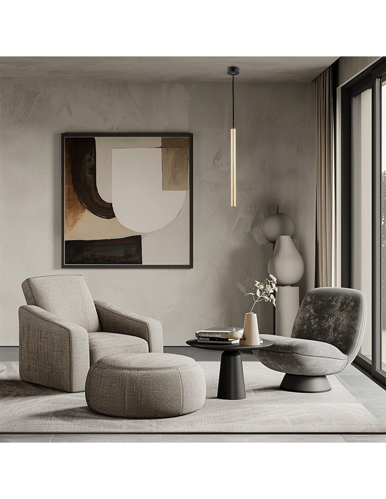 Pendant tube lamps - Argon SICILIA PLUS pendant lamp 1 pł. 1x6W (max) brass black structure 8104 - product kolory-swiatla.pl 4