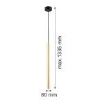 Pendant tube lamps - Argon SICILIA PLUS pendant lamp 1 pł. 1x6W (max) brass black structure 8104 - product 5