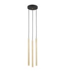 Argon SICILIA PLUS lampa wisząca 3 pł. 3x6W (max) mosiądz czarny struktura 6191