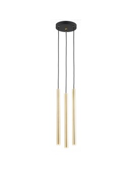 Argon SICILIA PLUS lampa wisząca 3 pł. 3x6W (max) mosiądz czarny struktura 6191