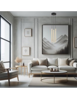 Argon SICILIA PLUS lampa wisząca 3 pł. 3x6W (max) mosiądz czarny struktura 6191 - produkt 2