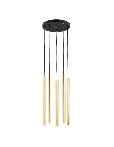 Argon SICILIA PLUS pendant lamp 5 fl. 5x6W (max) brass black structure 2144