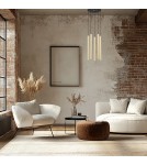 Pendant lamps - Argon SICILIA PLUS pendant lamp 5 fl. 5x6W (max) brass black structure 2144 - product 2