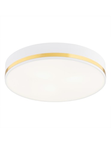 Argon AMORE plafond 2 fl. small 2x15W (max) white structure with gold stripe 7034