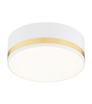 Round Plafonds - Argon AMORE plafond 2 fl. small 2x15W (max) white structure with gold stripe 7034 - product 4