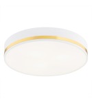 Round Plafonds - Argon AMORE plafond 2 fl. medium 2x15W (max) white structure with gold stripe 7035 - product 1