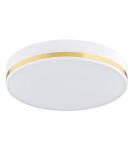 Round Plafonds - Argon AMORE plafond 2 fl. medium 2x15W (max) white structure with gold stripe 7035 - product 2