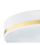 Round Plafonds - Argon AMORE plafond 2 fl. medium 2x15W (max) white structure with gold stripe 7035 - product 3
