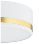 Round Plafonds - Argon AMORE plafond 3 fl. large 3x15W (max) white structure with gold stripe 6138 - product 5