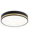 Argon AMORE plafond 2 fl. small 2x15W (max) black structure with gold stripe 7040