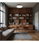 Round Plafonds - Argon AMORE plafond 2 fl. small 2x15W (max) black structure with gold stripe 7040 - product 2