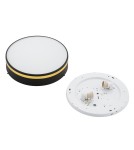 Round Plafonds - Argon AMORE plafond 2 fl. small 2x15W (max) black structure with gold stripe 7040 - product 5