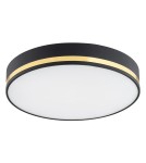 Round Plafonds - Argon AMORE plafond 3 fl. large 3x15W (max) black structure with gold stripe 6141 - product 3
