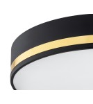 Round Plafonds - Argon AMORE plafond 3 fl. large 3x15W (max) black structure with gold stripe 6141 - product 4