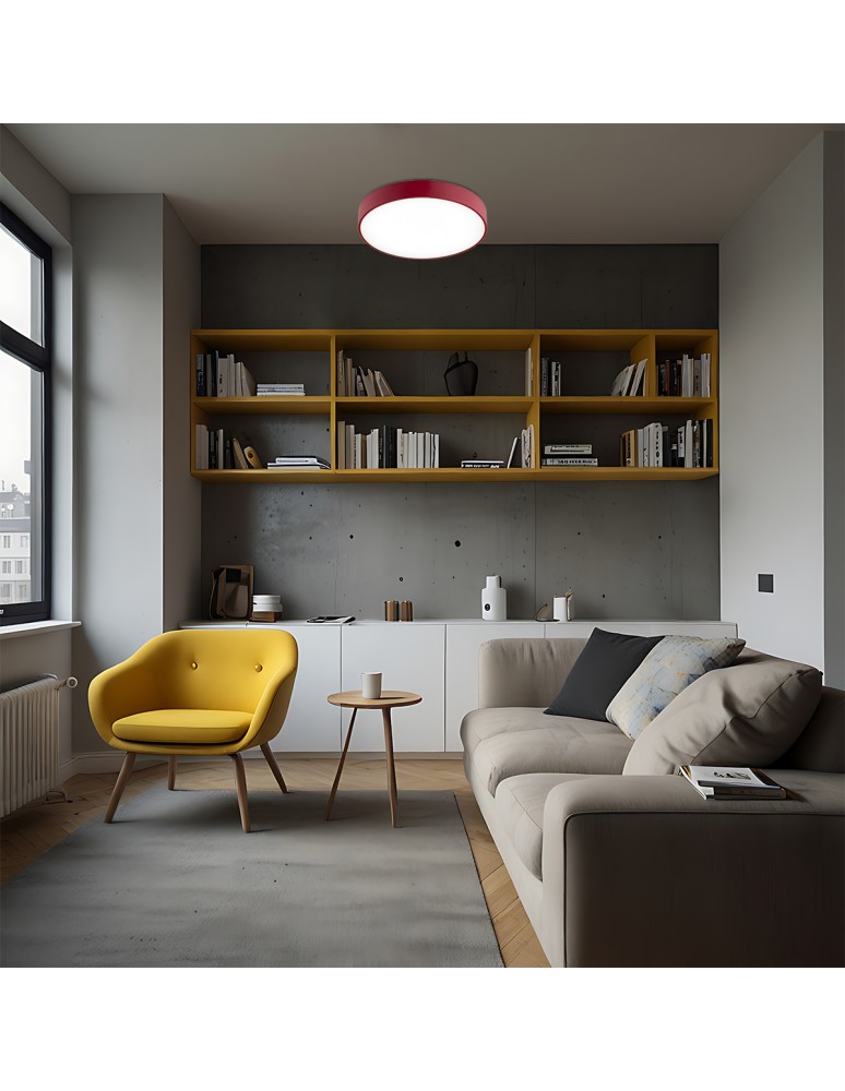 Round Plafonds - Argon TIAMO LED plafond 1x22W red 8334 - product kolory-swiatla.pl 3