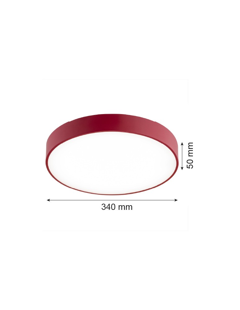 Round Plafonds - Argon TIAMO LED plafond 1x22W red 8334 - product kolory-swiatla.pl 4