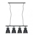 Loft pendant lamps - ITALUX Lavare Pendant Black 4xE27 MD-HN82608-4-BK+WH - product 1