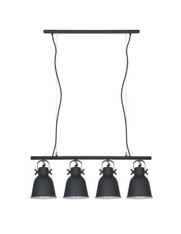 ITALUX Lavare Pendant Black 4xE27 MD-HN82608-4-BK+WH