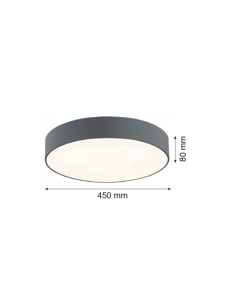 Round ceiling lamps - Argon DARLING plafond 3 fl. large 3x15W (max) dark grey structure 1187 - product kolory-swiatla.pl 6