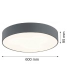 Round ceiling lamps - Argon DARLING plafond 5 fl. XL 5x15W (max) dark grey structure 2083 - product 5