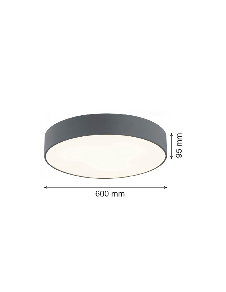 Round ceiling lamps - Argon DARLING plafond 5 fl. XL 5x15W (max) dark grey structure 2083 - product kolory-swiatla.pl 5