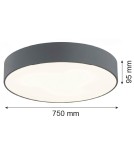 Round ceiling lamps - Argon DARLING plafond 6 fl. XXL 6x15W (max) dark grey structure 2535 - product 4