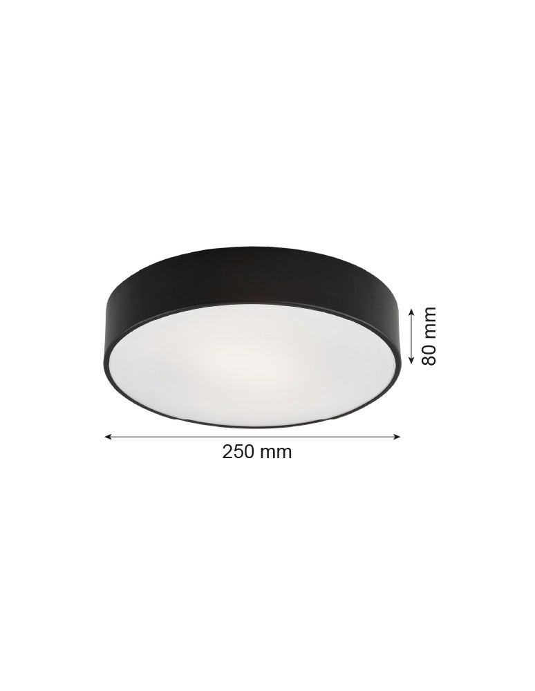 Round Plafonds - Argon DARLING plafond 2 fl. small 2x15W (max) black structure 3081 - product kolory-swiatla.pl 8