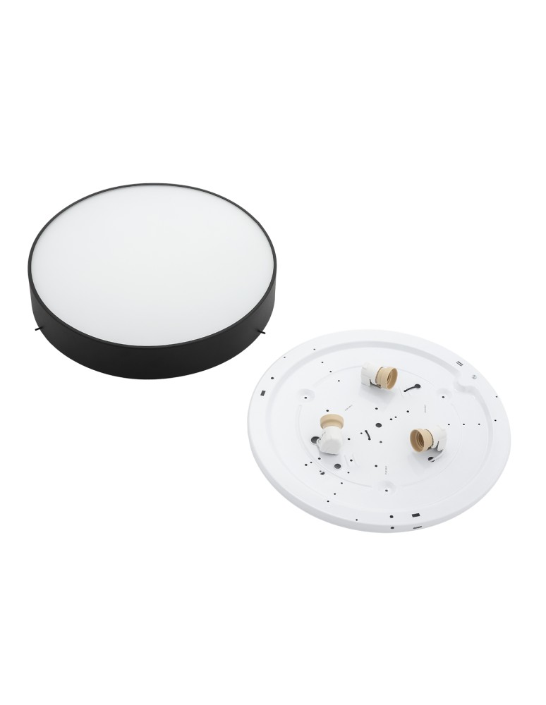 Round Plafonds - Argon DARLING plafond 3 fl. large 3x15W (max) black structure 1186 - product kolory-swiatla.pl 5