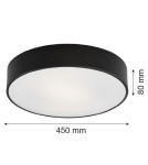 Round Plafonds - Argon DARLING plafond 3 fl. large 3x15W (max) black structure 1186 - product 8