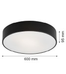 Large Plafonds - Argon DARLING plafond 5 fl. XL 5x15W (max) black structure 2084 - product 6