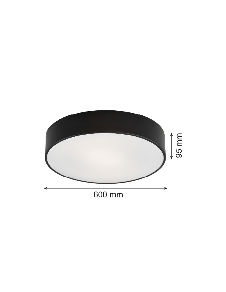Large Plafonds - Argon DARLING plafond 5 fl. XL 5x15W (max) black structure 2084 - product kolory-swiatla.pl 6