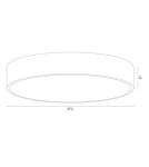 Large Plafonds - Argon DARLING plafond 6 fl. XXL 6x15W (max) black structure 2536 - product 5