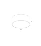 Round Plafonds - Argon DARLING plafond 2 fl. small 2x15W (max) white structure 3082 - product 10
