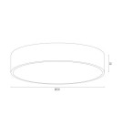 Large Plafonds - Argon DARLING plafond 5 fl. XL 5x15W (max) white structure 2082 - product 7