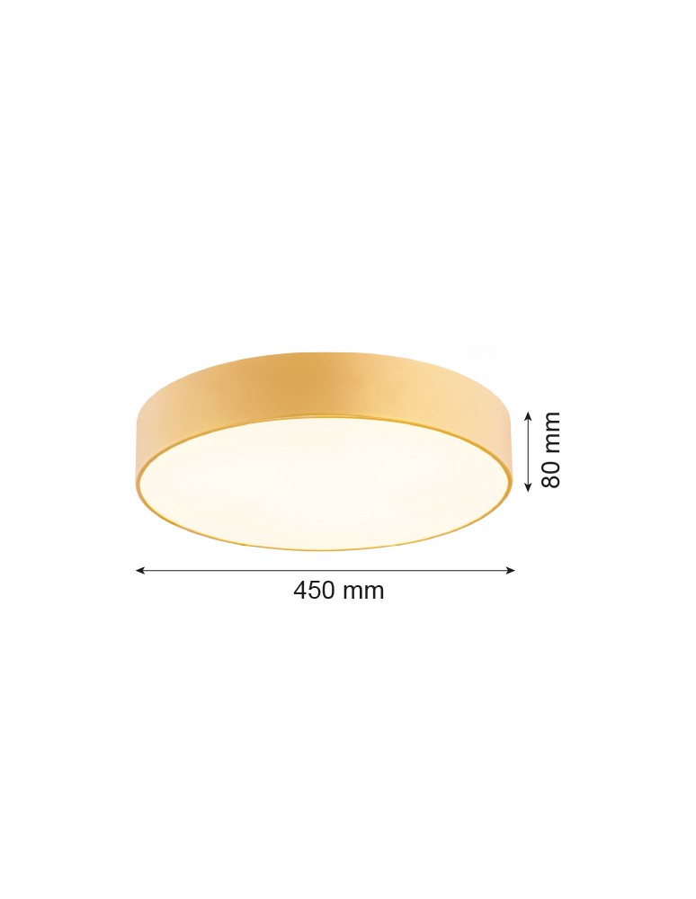 Gold plafonds - Argon DARLING plafond 3 fl. large 3x15W (max) gold structure 1458 - product kolory-swiatla.pl 5