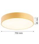 Large Plafonds - Argon DARLING plafond 6 fl. XXL 6x15W (max) gold structure 2533 - product 3