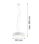 Argon DARLING LED lampa wisząca mała 1 pł. led 1x32W biały struktura 3349