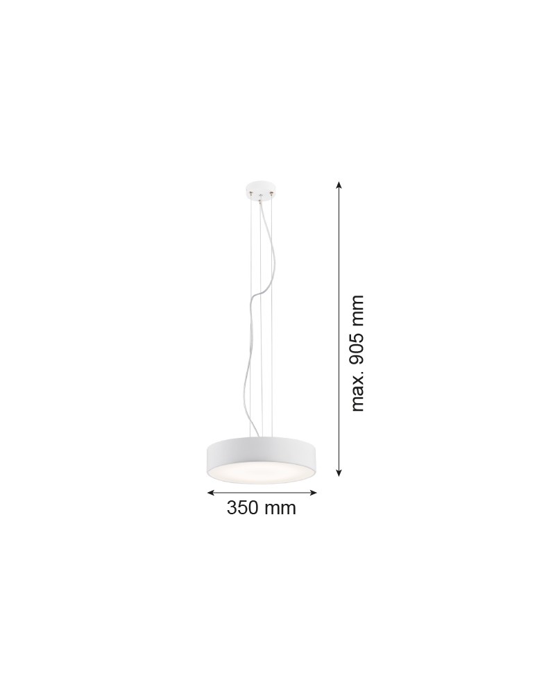 Pendant lamps - Argon DARLING LED small 1-light led pendant lamp 1x32W white structure 3349 - product kolory-swiatla.pl 2
