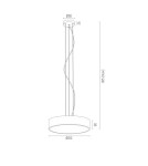 Pendant lamps - Argon DARLING LED small 1-light led pendant lamp 1x32W white structure 3349 - product 3