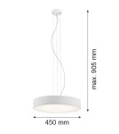 Argon DARLING LED lampa wisząca duża 1 pł. led 1x42W biały struktura 3351
